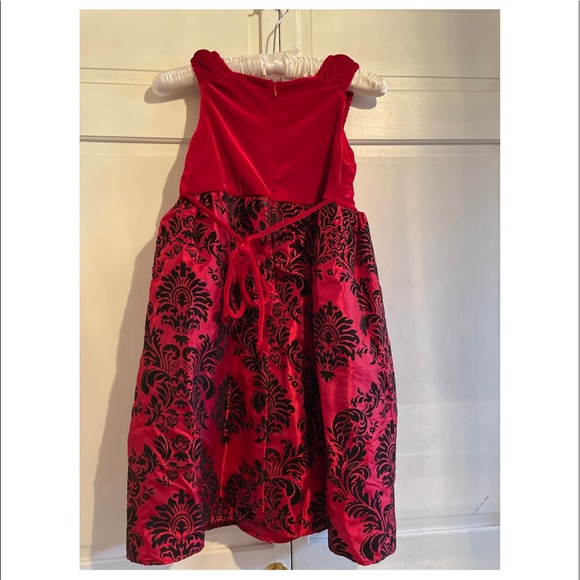 NWOT Girls C’est Chouette Red Velvet Holiday Special Occasion Dress - Size 6X - Picture 2 of 3